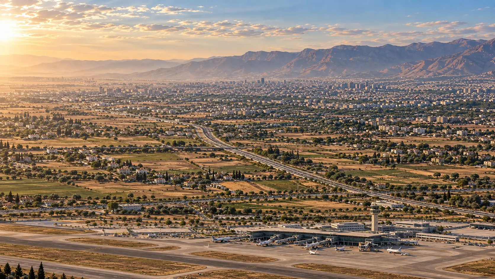 Damascus International Airport Highway corridor passing the Property No. 14 land
